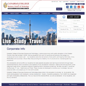 CCBST College Canada Corporate Info