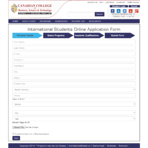 CCBST College Canada Student Register