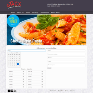 Jacx Restaurant Canada Reservation Page