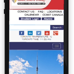 CCBST College Canada Mobile View
